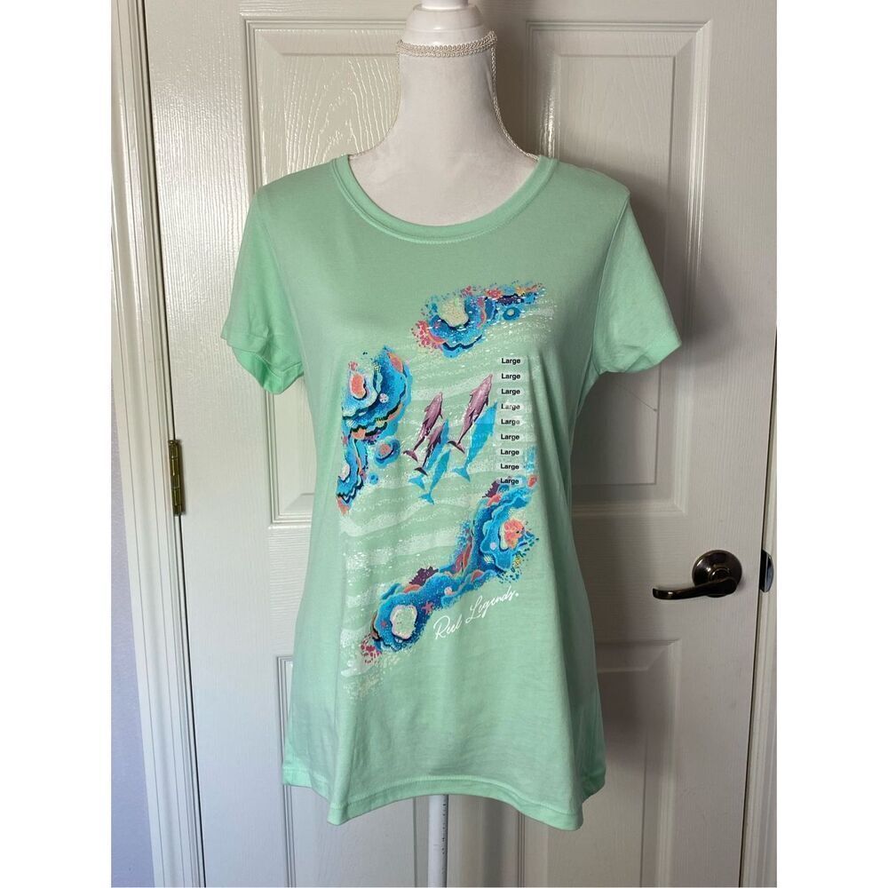 REEL LEGENDS WOMENS Large Dolphin Tshit